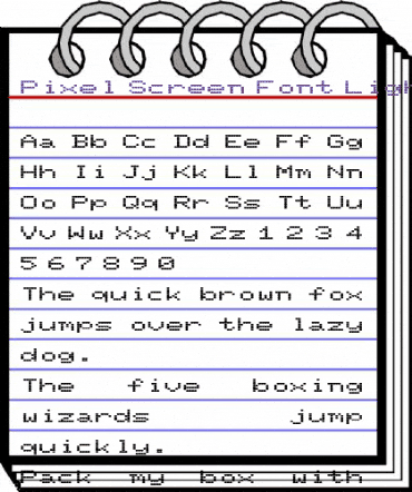 Pixel_Screen_Font-Light Ex Regular animated font preview