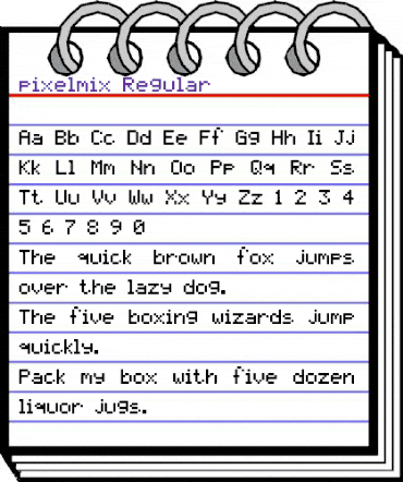 pixelmix Regular animated font preview