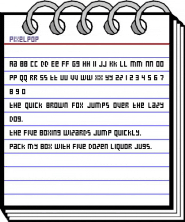 PixelPop Regular animated font preview