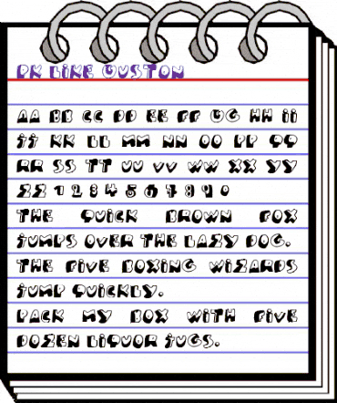 PK Like Guston Regular animated font preview