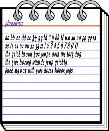 Placemats Regular animated font preview Placemats Regular animated font preview