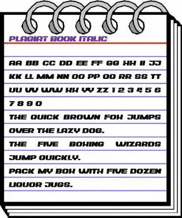 Plagiat Book Italic animated font preview