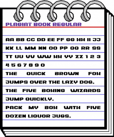 Plagiat Book Regular animated font preview