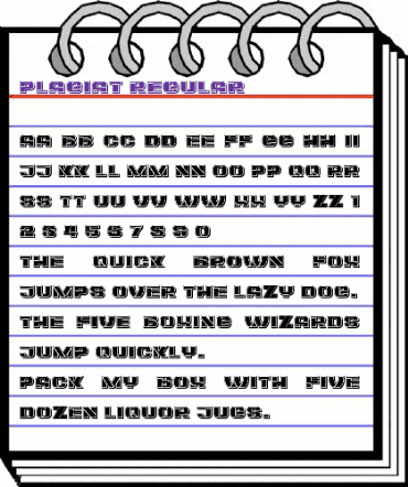 Plagiat Regular animated font preview Plagiat Regular animated font preview