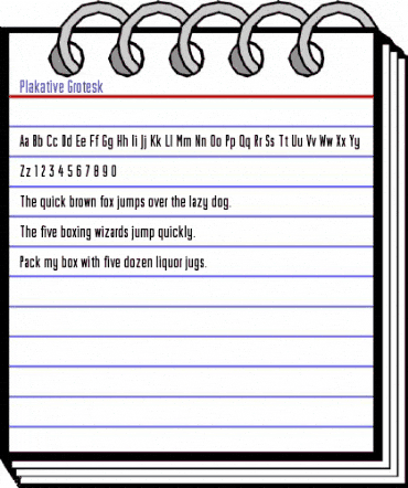 Plakative Grotesk Medium animated font preview