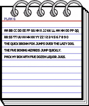 Plan G Regular animated font preview Plan G Regular animated font preview