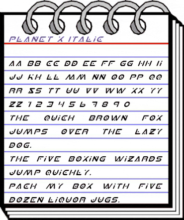 Planet X Italic Italic animated font preview Planet X Italic Italic animated font preview