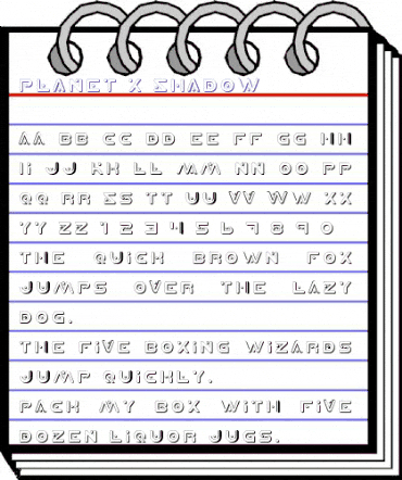 Planet X Shadow Shadow animated font preview Planet X Shadow Shadow animated font preview