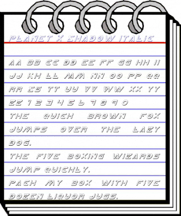 Planet X Shadow Italic Shadow Italic animated font preview Planet X Shadow Italic Shadow Italic animated font preview