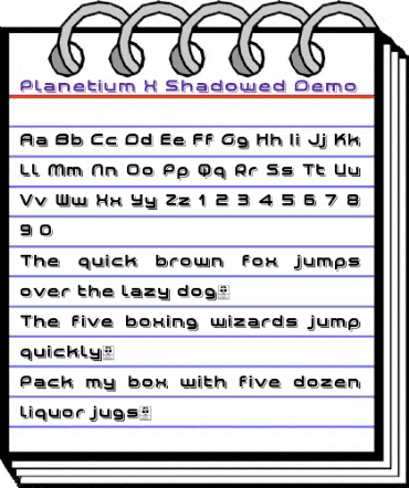 Planetium-X Shadowed Demo Regular animated font preview Planetium-X Shadowed Demo Regular animated font preview