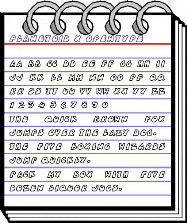 Planetoid X Regular animated font preview Planetoid X Regular animated font preview