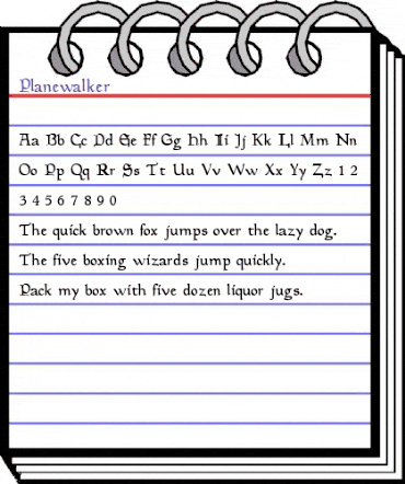 Planewalker Regular animated font preview Planewalker Regular animated font preview