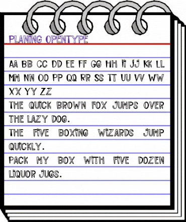 Planing Regular animated font preview Planing Regular animated font preview