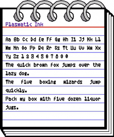 Plasmatic Ink Regular animated font preview