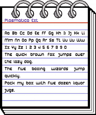 Plasmatica Ext Regular animated font preview Plasmatica Ext Regular animated font preview