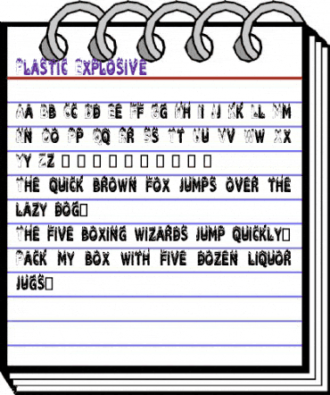 Plastic Explosive Regular animated font preview Plastic Explosive Regular animated font preview
