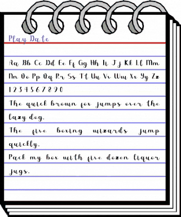 Play Date Regular animated font preview