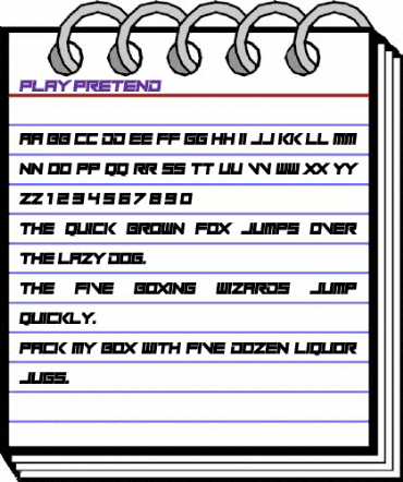 Play Pretend Regular animated font preview