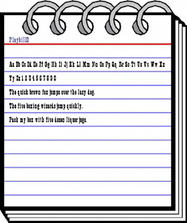 PlaybillD Regular animated font preview