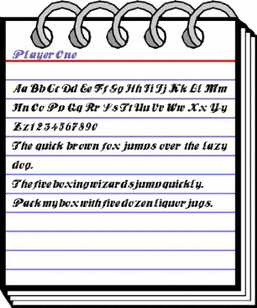 Player One Regular animated font preview
