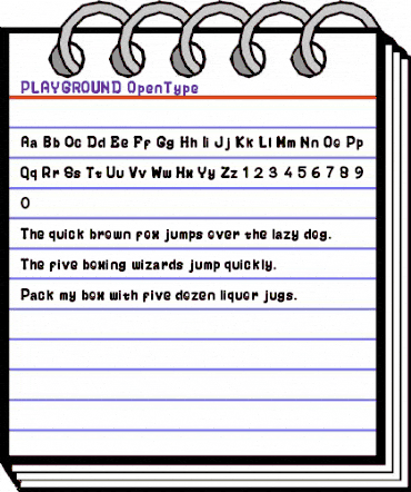 PLAYGROUND Regular animated font preview