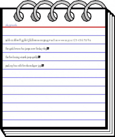 Playgrounds Regular animated font preview