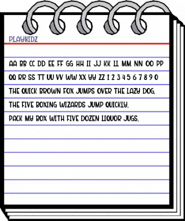 Playkidz Regular animated font preview