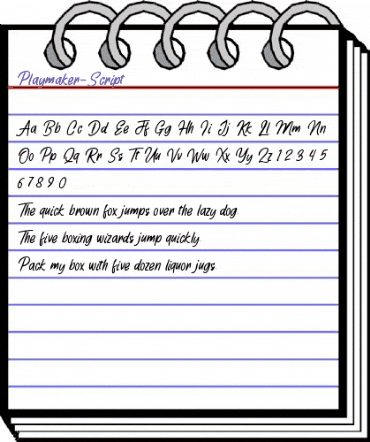 Playmaker Script animated font preview