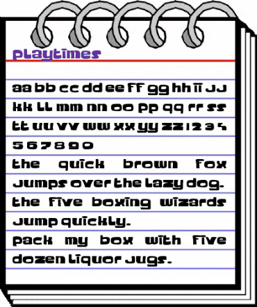 Playtimes Regular animated font preview