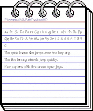 PlaytimeWithHotToddies3D Regular animated font preview
