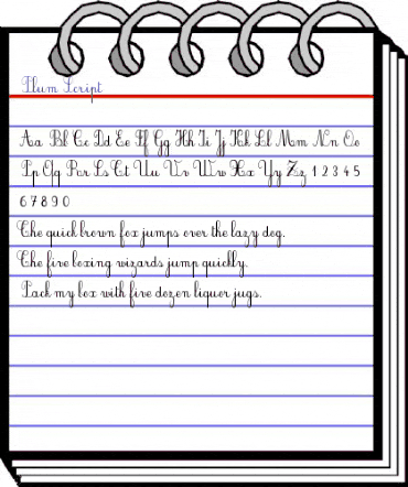 Plum Script Regular animated font preview