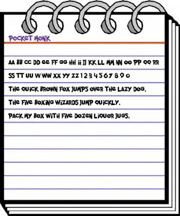 Pocket Monk Regular animated font preview