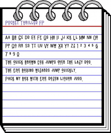 Pocket Thrilled FP Regular animated font preview