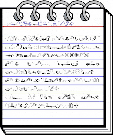 Pointers outline Regular animated font preview