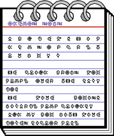 Pokemon Unown GB Regular animated font preview