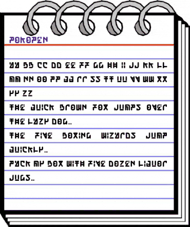 Pokopen Regular animated font preview