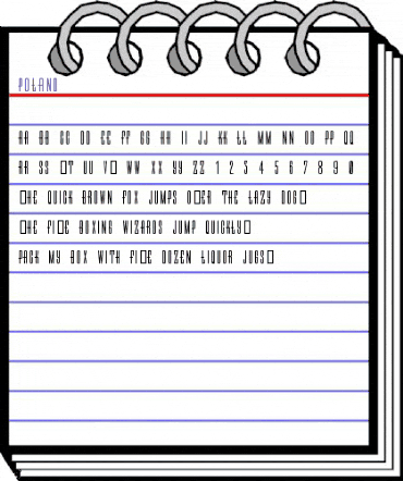 Poland Regular animated font preview