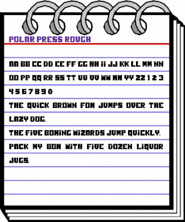 Polar Press Rough animated font preview