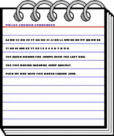 Police Cruiser Condensed Condensed animated font preview