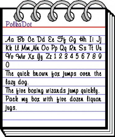 PolkaDot Regular animated font preview