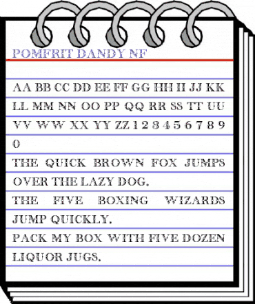 Pomfrit Dandy NF Regular animated font preview