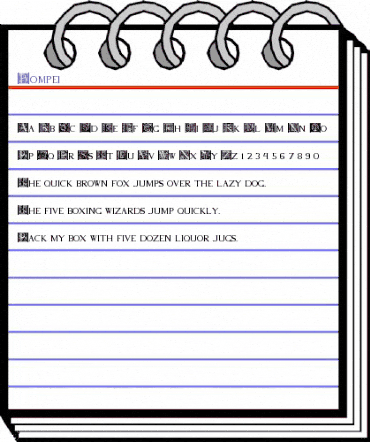 Pompei Regular animated font preview