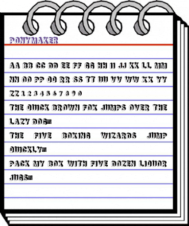 PonyMaker Regular animated font preview