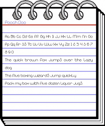 Pooch Doo Regular animated font preview