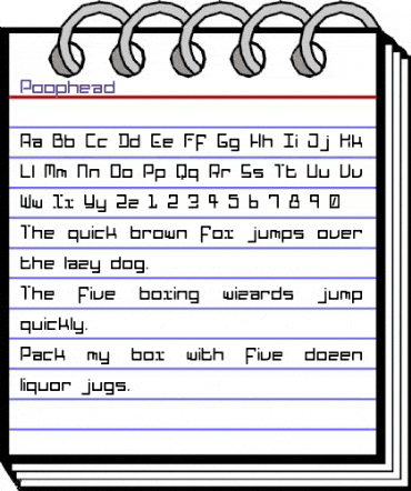 Poophead Normal animated font preview