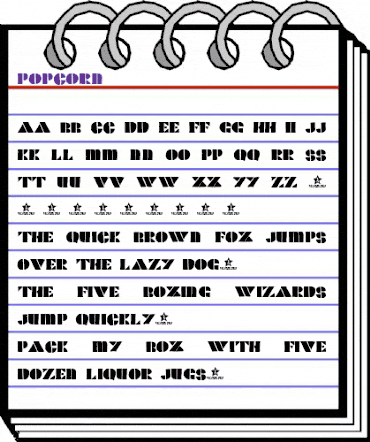 POPCORN billy argel fonts commercial licenses available contact billyargel@gmail.com Regular animated font preview