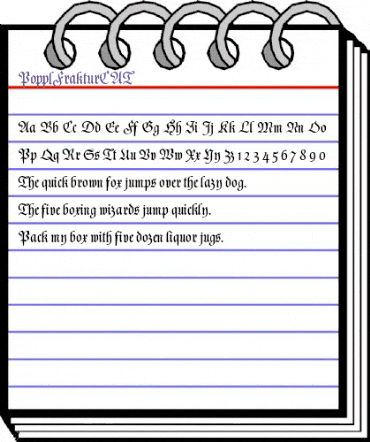 Poppl Fraktur CAT Regular animated font preview Poppl Fraktur CAT Regular animated font preview