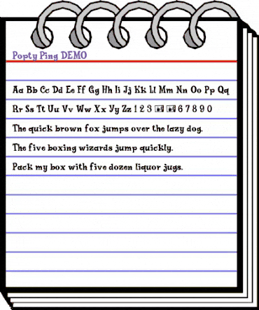 Popty Ping DEMO Regular animated font preview