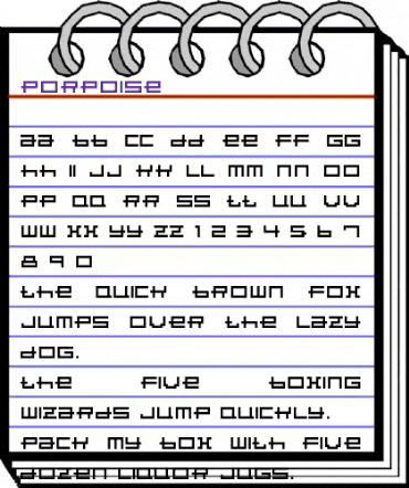 Porpoise Regular animated font preview