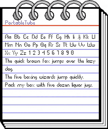 PortableTube Medium animated font preview